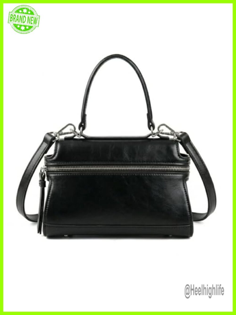 Small Vegan Leather Satchel Crossbody Bag Top Handle Purse